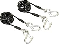 Blue Ox BX88196 Class III Safety Cable Kit - 7,500 lbs Tow Rating, Coiled Corrosion-Free Cables for RV Flat Towing