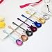 Guitar Coffee Teaspoons,7pcs Stainless Steel Colorful Dessert Spoon Musical Demitasse Spoon Cute Kitchen Utensil for Stirring/Mixing/Dessert/Ice Cream Spoon, Perfect Gifts for Music Guitar Lover
