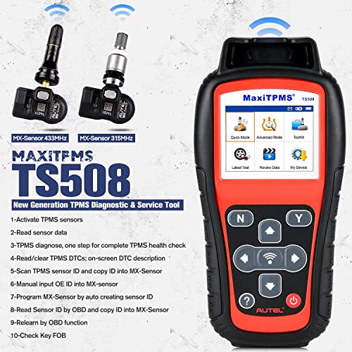 image for Autel MaxiTPMS TS508K 2022 TPMS Relearn Tool, with 4PCS 315MHz/433MHz 