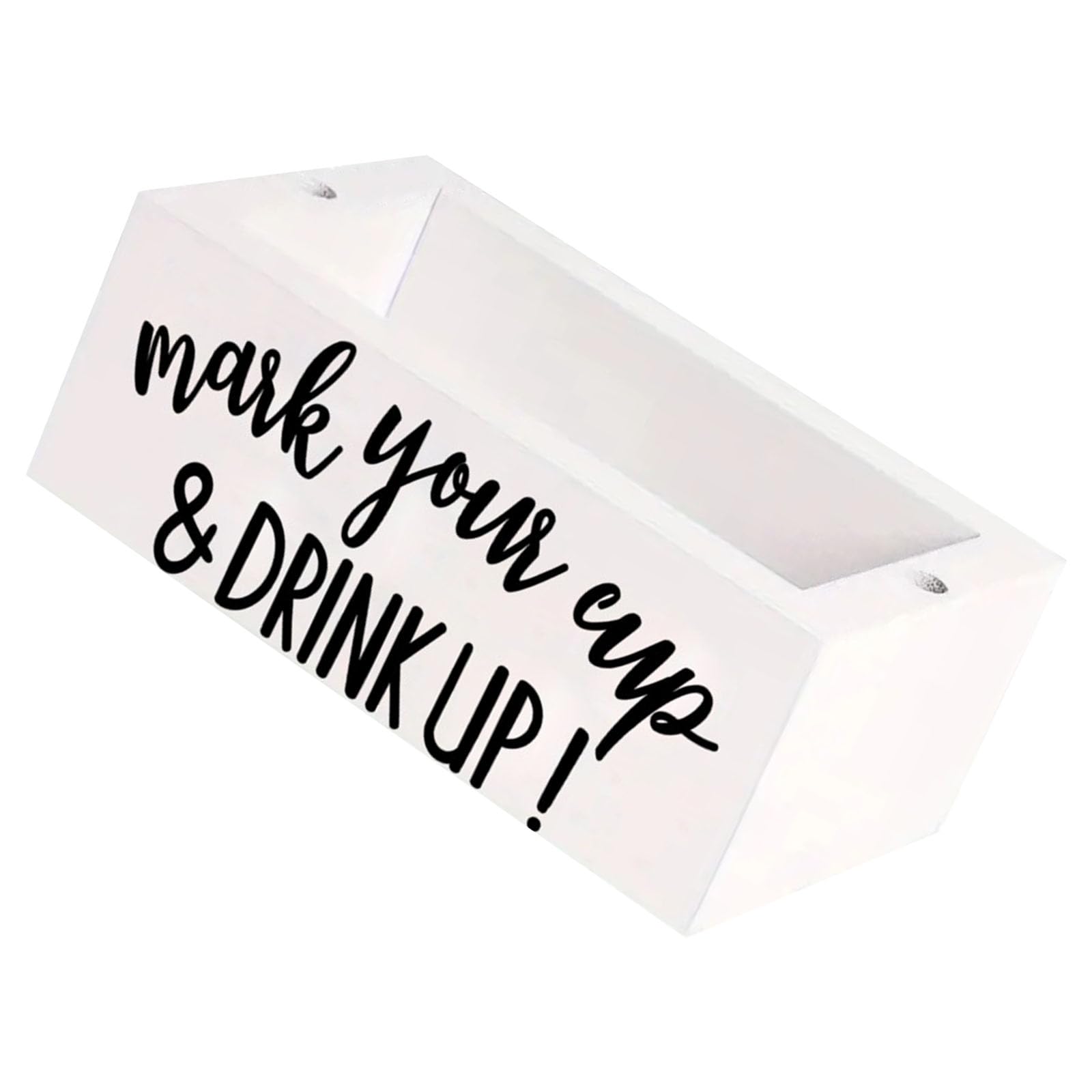 Elnwnnkc Space Saving Cup and Lid Storage Box Elegant Coffee Station Organiser for Kitchen and Countertop Supplies Coffee Lover Gift
