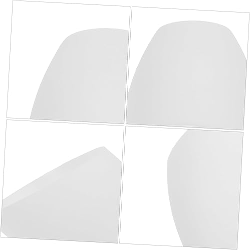 Miniatura 6 de Veemoon Pantalla de lámpara de plástico, 6 piezas de repuesto con forma de herradura inclinada, pantalla blanca, cubierta de lámpara de pie para