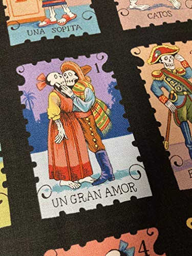 Premium Cartas Marcadas Black Cotton Fabric by Alexander Henry – Half Yard Cut for Unique Sewing Projects 4 Premium Cartas Marcadas Black Cotton Fabric by Alexander Henry – Half Yard Cut for Unique Sewing Projects - Image 3