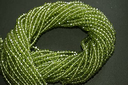 Peridot Quartz Rondelle Faceted pierres pour vos bijoux d'été faits main