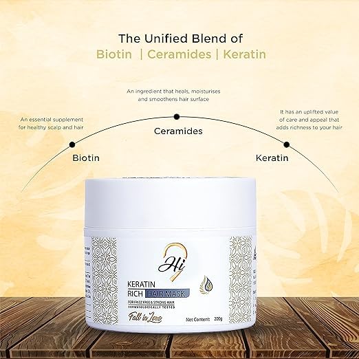 Miniatura 4 de Mascarilla capilar rica en queratina para cabello fuerte y sin encrespamiento  Máscara proteica para reparación intensa del cabello dañado y seco