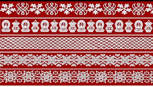 Image of Rangoli Kolam Stickers for Home Entrance & Pooja Room | Vinyl /Self Adhesive, Waterproof, Floor Decoration for Diwali, Navratri & Festivals (Combo Pack of 5) MP5