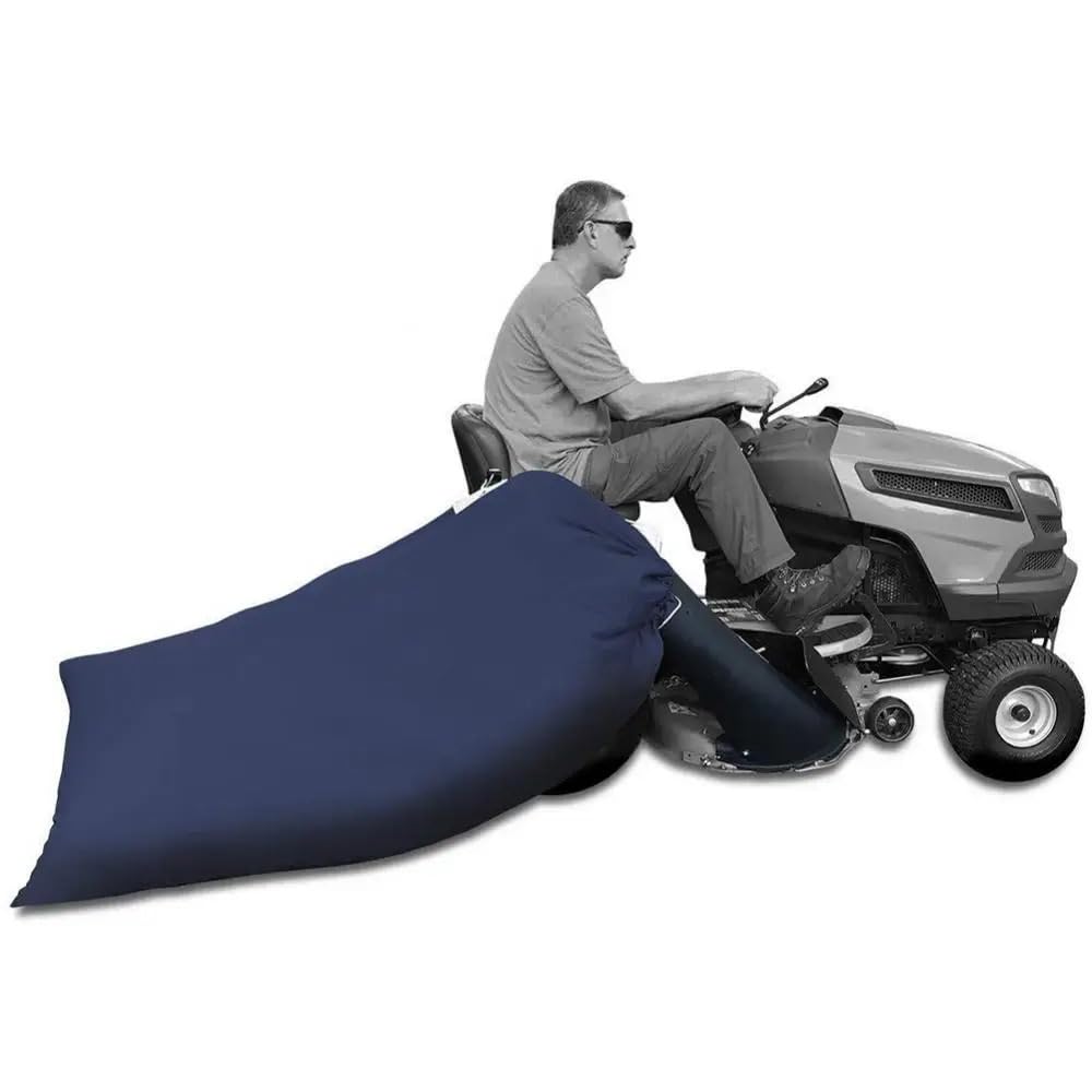 Sacos de Jardin Bolsa de almacenamiento de hojas para cortacésped, Tractor de césped plegable de 400 galones, bolsa para residuos de limpieza de jardín Bolsa Jardin(Navy Blue)