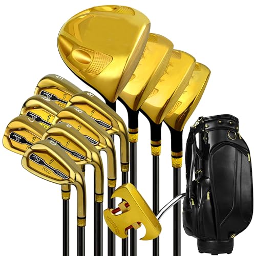 – Complete Golf Club Set for Men, Includes Woods, Irons, Putter, and Golf Bag, Right Handed