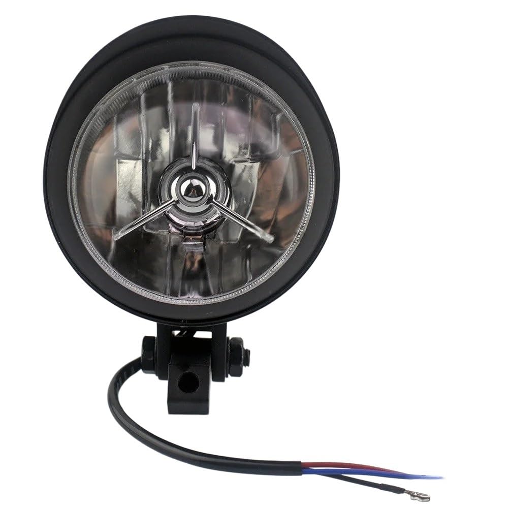 Moto Faro Anteriore Faro anteriore per moto da 4,5 pollici H4 Lampada per visiera frontale per custom per Chopper per Softail per Sportster