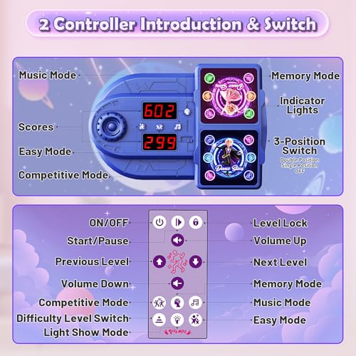 image for WAYKEE Dance Mat Toys for 3-12 Year Old Girls Boys, Dance Mat for Kids