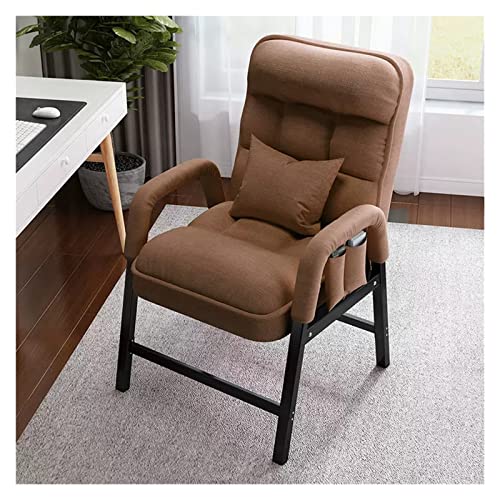 Silla decorativa de terciopelo con almohada lumbar, marco de metal, color azul, sillón individual para sala de estar, sillón pequeño con bolsillo lateral, silla moderna ergonómica ajustable para ocio