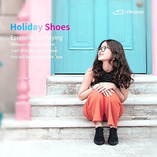 Image of Obtaom Women Canvas Mules Memory Foam Clipper Fashion Sneakers Comfortable Slip-On Mule Backless Holiday Shoes