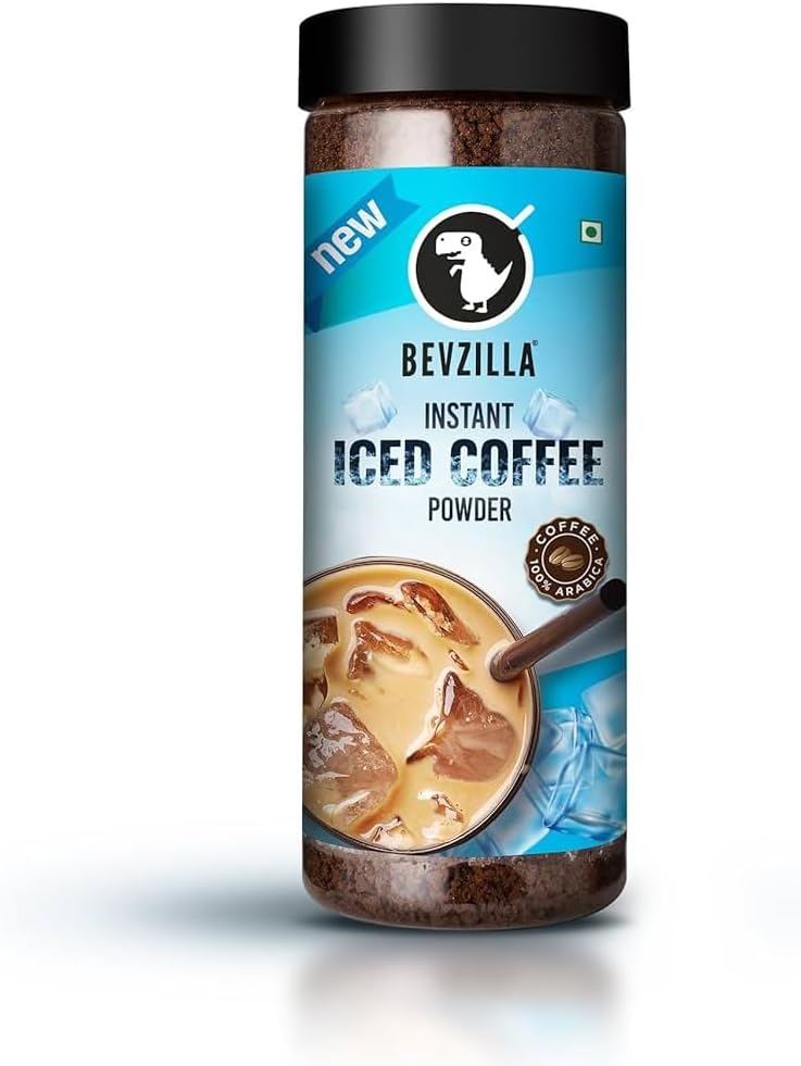 200 Gram Instant Iced Coffee Powder | Make 100 Cups|Arabica Strong Coffee|Cold Coffee | Unbreakable Jar