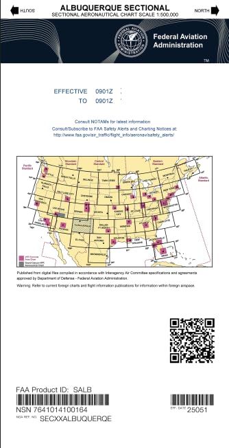 FAA Albuquerque Sectional Chart (SALB) – Always Current Aeronautical Map – Select Chart Cycle