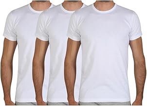 FRAGI Men's Short Sleeve Sweater in Pure Cotton, Low Neck Sweater in Elastic Fabric without Seams, Made in Italy