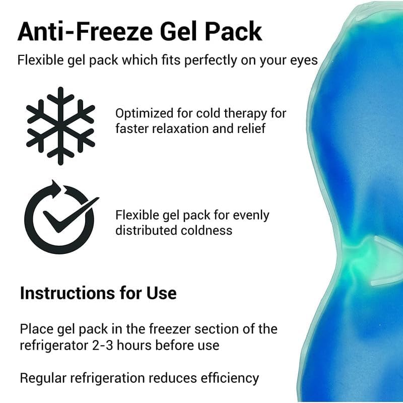 ToYooZe : Eye Mask Cooling Gel Eye Cooling Gel Pads Ice Gel Mask Cooling Eyes Ice Eye Mask Pain Relief, Redness,Eye Gel For Dark Circles Eye Patches Suitable for All Family Members 2
