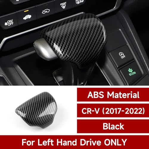 Image of Gear Shift Knob Cover Decals for Honda CR-V 2017 2018 2019 2020 2021 2022 CRV Accessories ABS Carbon Fiber Stickers