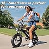 Electric Bike, 16'' Fat Tire E-Bike for Teens/Adults,1000W E-Bike with 36V/12.8Ah Removable Battery, 22 MPH Range 45 Miles Electric Mountain/Dirt Bike, 16x3'' Fat Tire All Terrain Electric Motorcycle #5