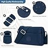 WACCET Sac Bandoulière Femme, Petit Sac à Main en Nylon Imperméable avec Bandoulière Réglable pour Voyages, Travail (Bleu Foncé) #3