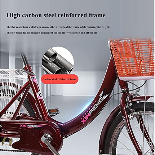 ZJZ Volwassen driewielers met 3-wielige fiets koolstofstaal trike fiets voor winkelen picknick buitensporten mannen… - Afbeelding 4