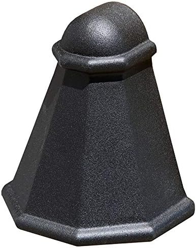 DEKOR Luz LED de riel de cubierta de lágrima para postes de valla, iluminación de pared al aire libre de bajo voltaje (negro de metal antiguo)