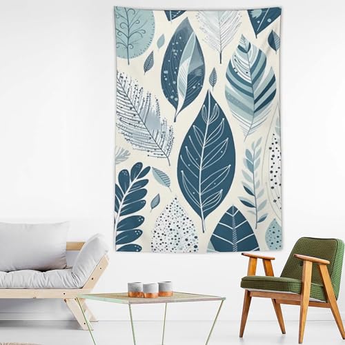 Tapisserie murale esthetique motif feuilles grand format pour decoration salon