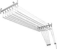 Varal de Teto ou Parede Para Apartamento 150cm 7 Varetas Individuais