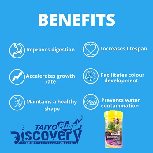 Taiyo-Pluss-Discovery-Premium-Tropical-Flakes-Fish-Food-110-G-100-G-Extra-10-FreePack-Of-1-All-Life-Stages