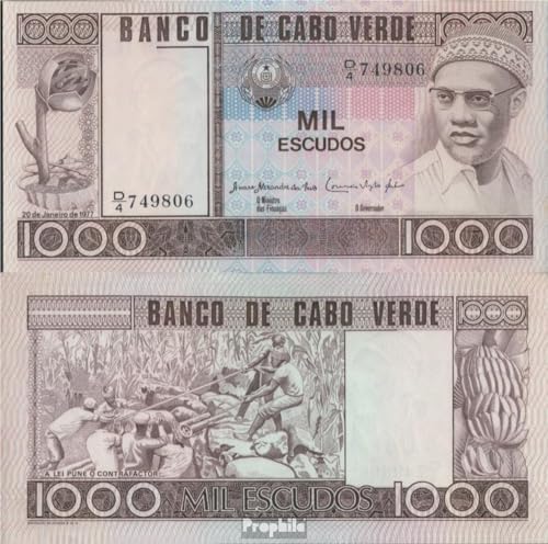 Billet de Collection Cap-Vert 1977 Pick 56a Rare et Neuf de Prophila