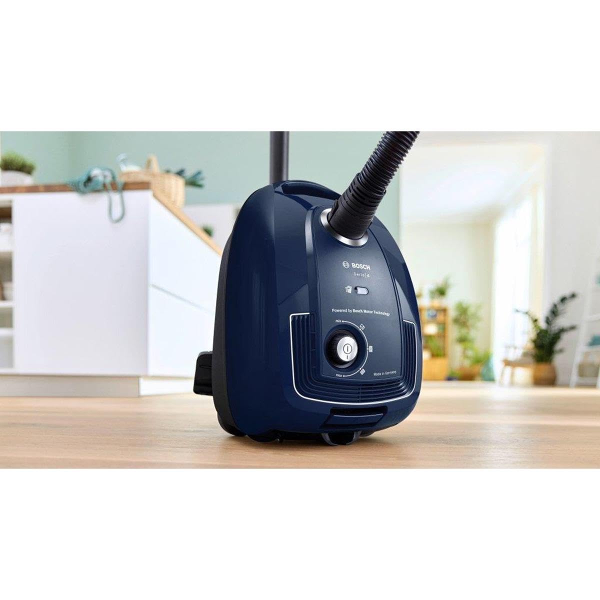Bosch BGL38BU1 Aspirapolvere 600W Blu - Serie 4, Filtro Igienico, 79 dB, Lunghezza del cavo 7 m, Accessori inclusi