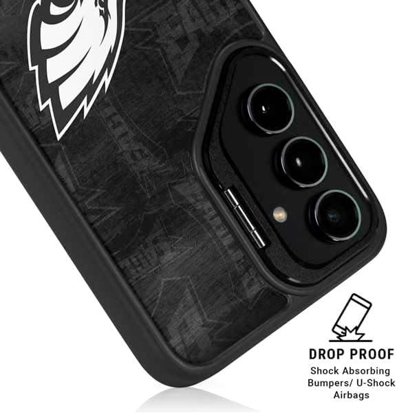 Skinit Kickstand Phone Case Compatible with Galaxy S25 Ultra - Officially Licensed NFL Philadelphia Eagles Black & White Design