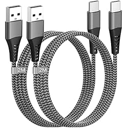 Cable Cargador Xiaomi Redmi Note 8 Pro AINPOW Cable USB C 2M 2Pack, Carga Rápida y Sincronización 3.1A Cable de Nylon Tipo C para Samsung Galaxy S20/S10/S9/S8/Note 10 9 8,Huawei,Xiaomi,Redmi