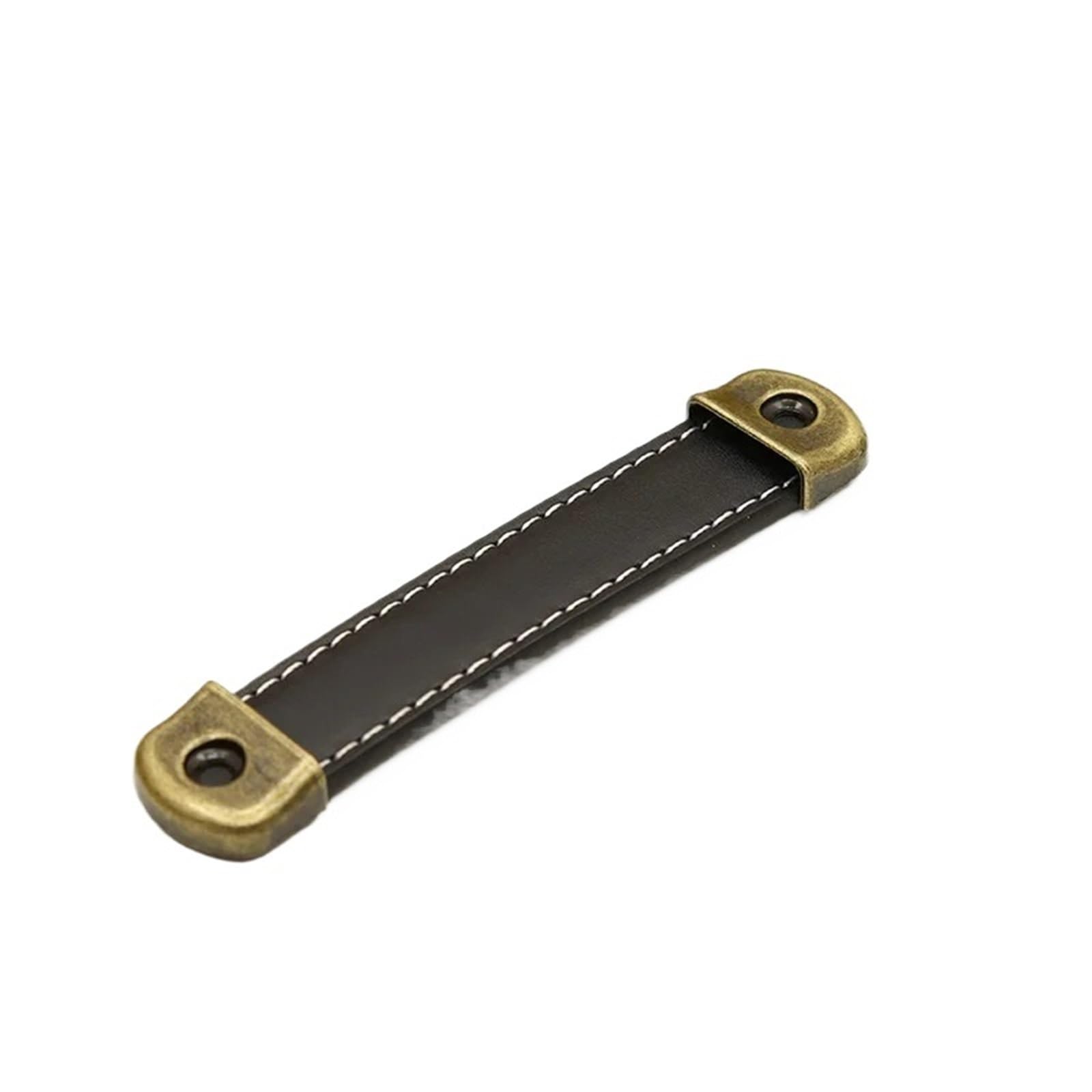 CQAHDSEVF Leather Drawer Pulls, Leather Drawer Knobs Multicolor Brass 96-160mm(Black,96mm)
