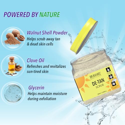 Image of DR.RASHEL De-Tan Scrub For Face & Body (380 Ml) | Revitalizing Tan Removal | Cleanser,Dead Skin | Blackhead Remover For Deep Exfoliation