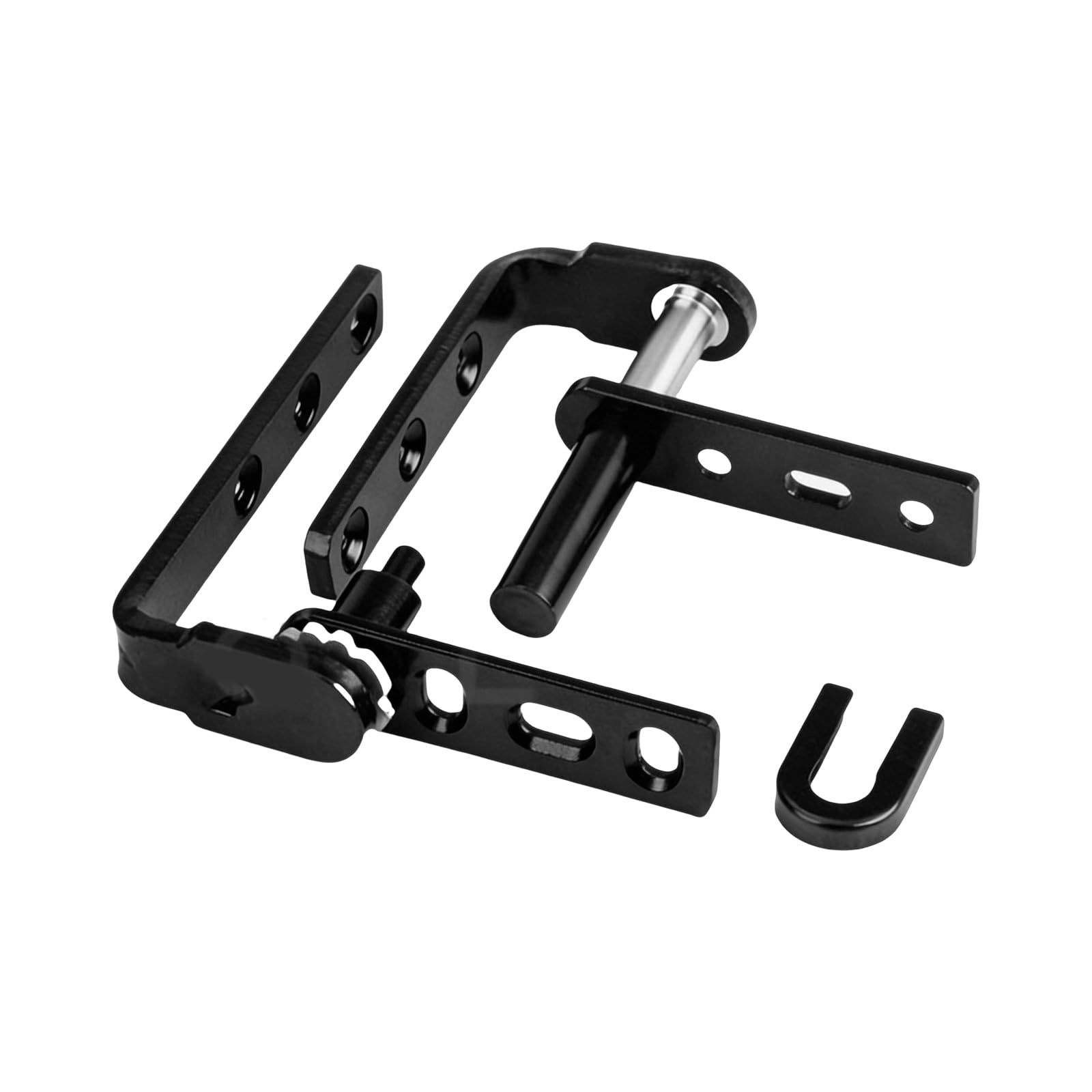 Whoasyst Black Stainless Steel Concealed Door Pivots Hinges Auto Rebounds Half Waist Pivots Double Swing Action Hinge Door Hardware Double Swing Action Hinge