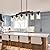 Farmhouse Chandelier 6-Light Dining Room Light Fixture Over Table Kitchen Island Lighting Rustic Chandeliers for Dining Light with Glass Shade Wood Pendant Lights Kitchen Island