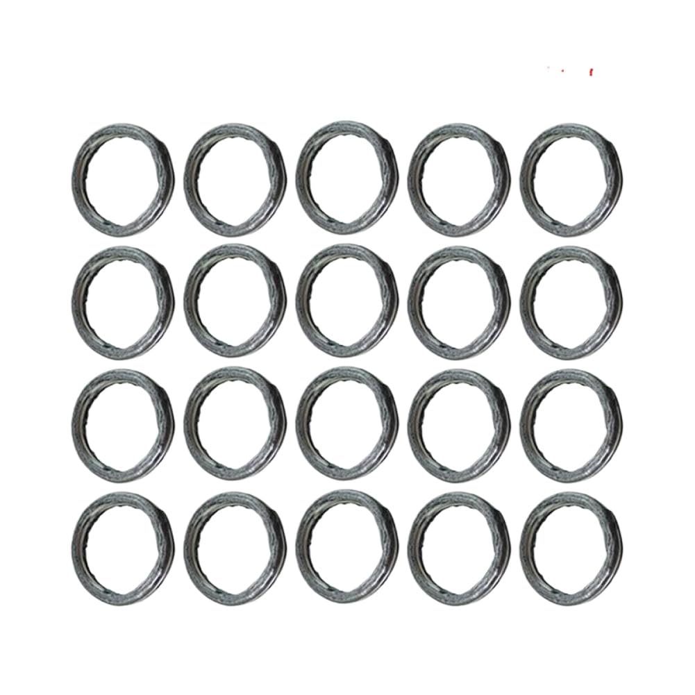 Junta de escape compatible con scooter ciclomotor GY6 49 cc 50 cc 125 cc 150 cc(20 PCS)
