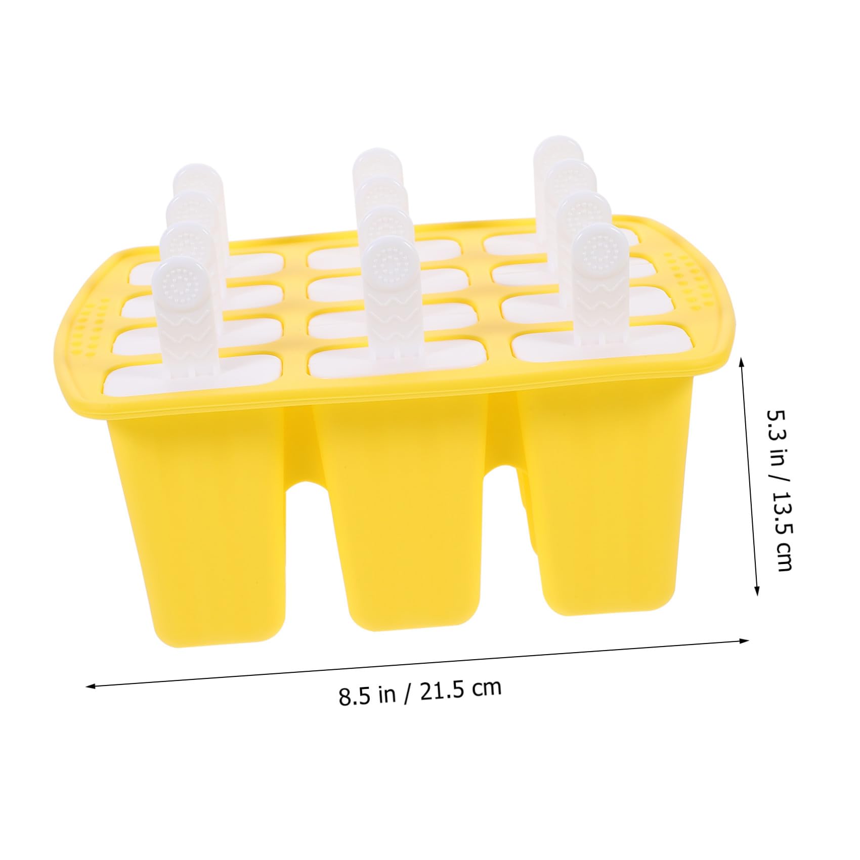 Moule à Glace DIY 12 Grilles en Silicone, Jaune