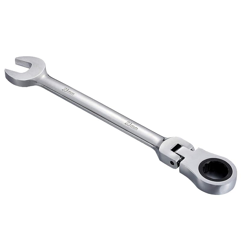 Chave combinada com catraca e cabeça articulada KATUR 23 mm em aço cromo-vanádio BT-5067-23