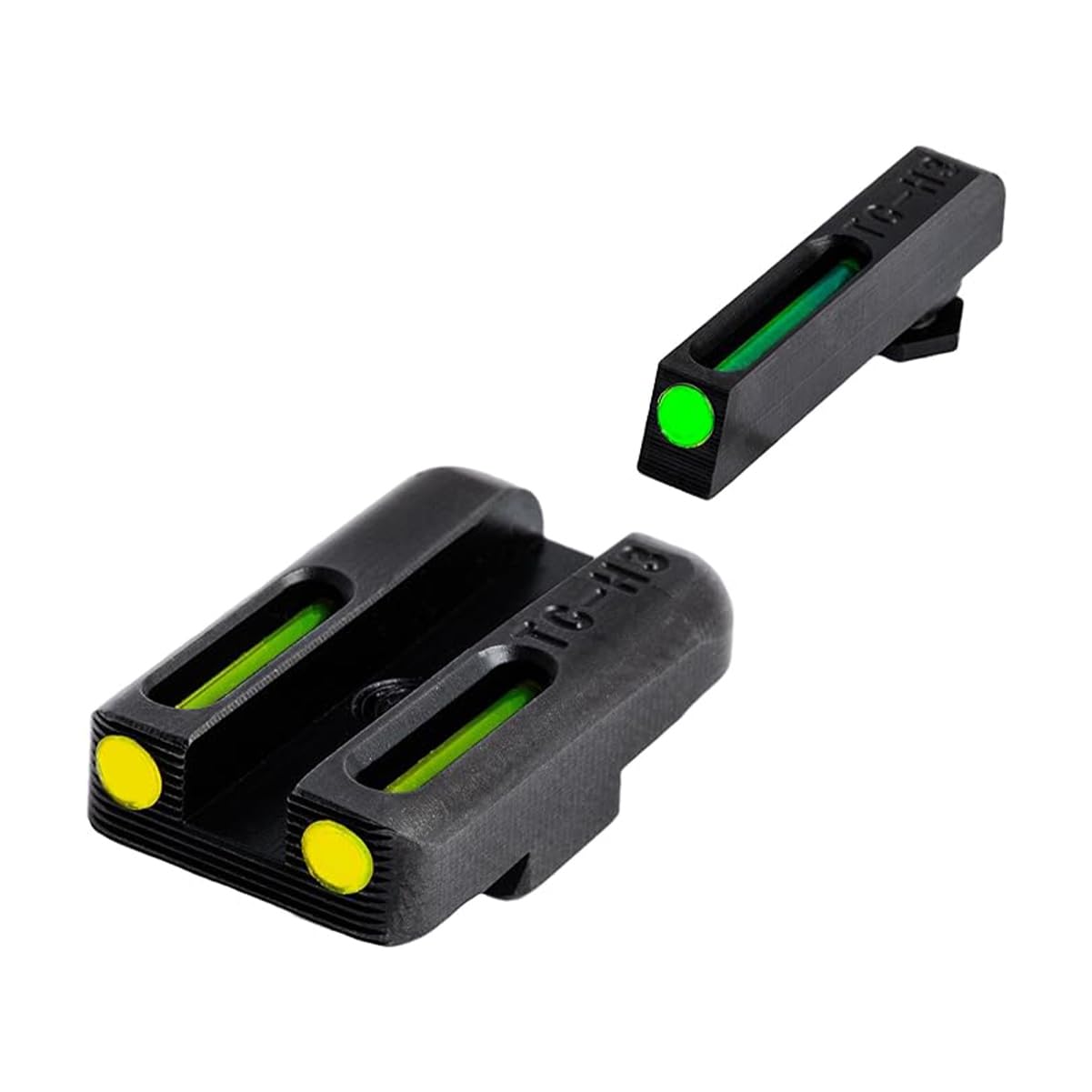 TFO Tritium & Fiber-Optic Handgun Sight | Snag-Resistant Front & Rear Bright Night Sights, Compatible with Glock Handguns