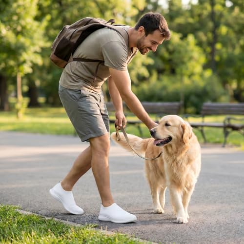 Image of TIOSEBON Men's Slip On Walking Shoes Arch Support Knit Mesh Lightweight Casual Comfortable Gym Workout Running Tennis Travel Standing Sneakers