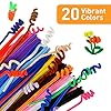 Caydo 200 PCS Thick Pipe Cleaners Craft Supplies Multi-Color Chenille Stems for Art and Craft Projects Kids Creative Toys DIY Mother's Day Decorations (12inch x 6mm) #1