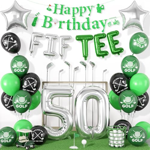 Image of 50th Golf Themed Birthday Decorations for Men 50th Party Decorations