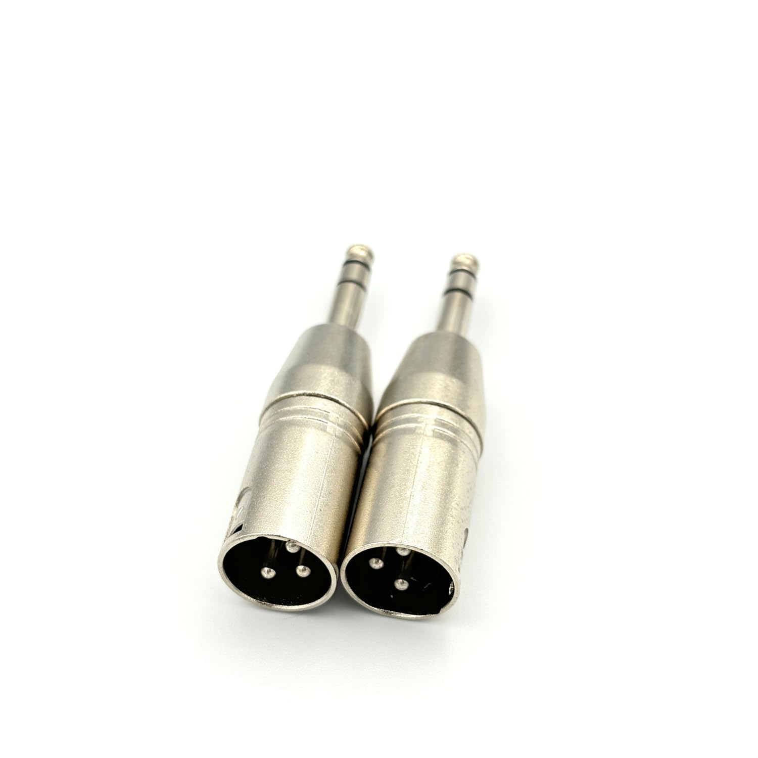 Qczhiwen 2 Pack 1/4" TRS to XLR Adapter, Balanced 6.35mm Male to XLR Male Microphone Connectors for Mixers Speakers, Amplifiers - Image 2