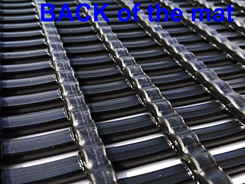 VinGrate Mat Wet Area Floor Matting for Swimming Pool Shower/Locker Room Bathroom Sauna SPA 4-Way Water Drain Indoor/Outdoor Use 3/8" Thick Non-Slip Comfortable on Barefoot (2' x 3', Black)