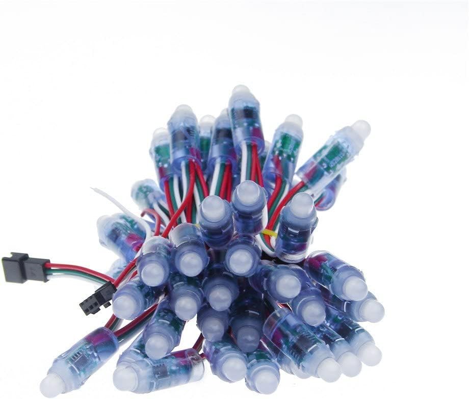 50pcs 12mm WS2811 Full Color LED Pixel Light Module DC 5V IP68 Waterproof RGB Color 2811 1903 IC Digital LED Christmas Light