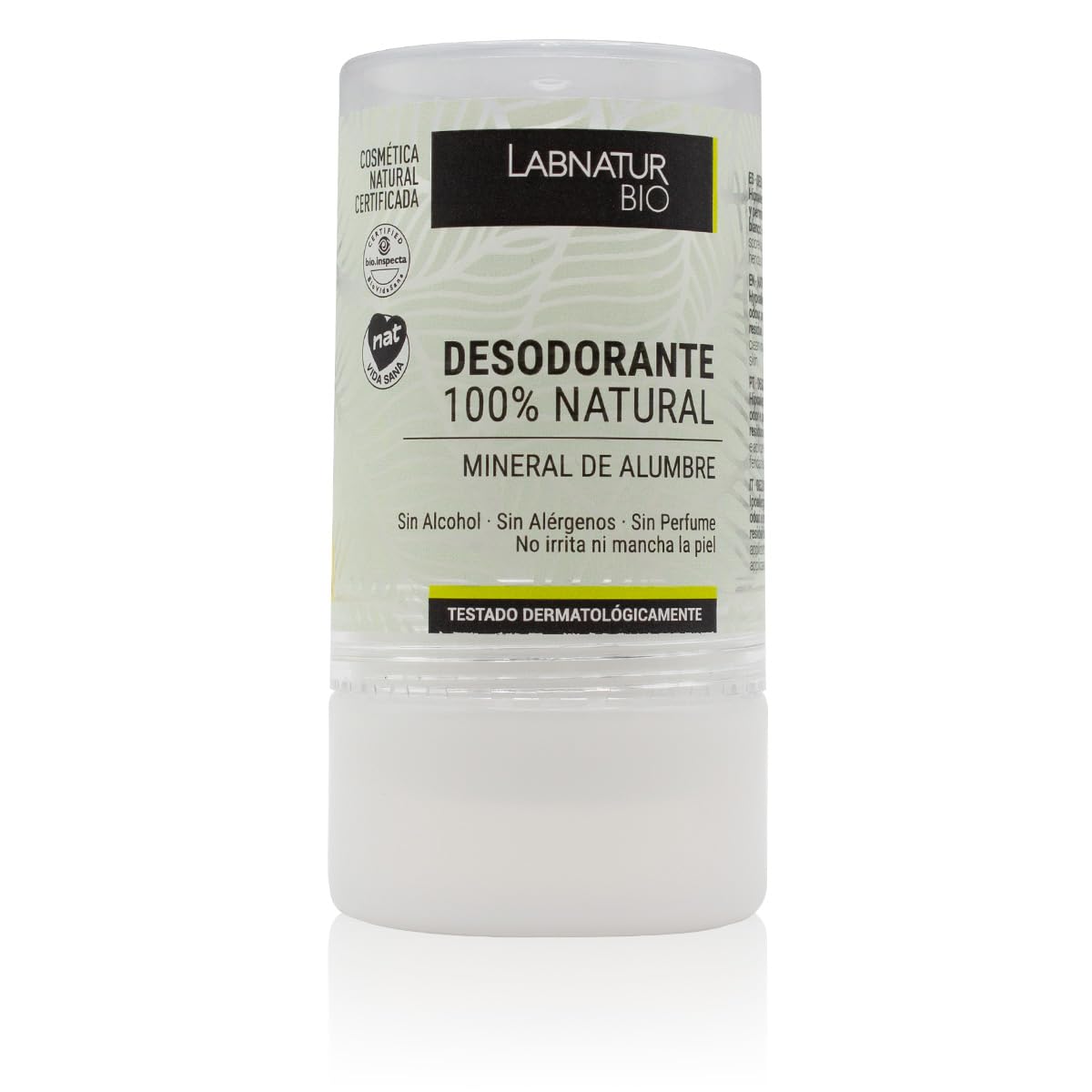Desodorante Alumbre Stick 120g Labnatur Bio. Con Mineral de Alumbre 100% Natural. Transpiración y Elimina el Mal Olor. Natural Certificado, Ecológico y Vegano.