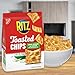 RITZ Toasted Chips Sour Cream and Onion Crackers, Party Snacks, 8.1 oz