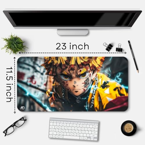 Image of Aim D Game, Desk Mat, 23x11.5 inch, Gaming Mouse Pad, Desk Pad with Cartoon Character Design (Print 4)