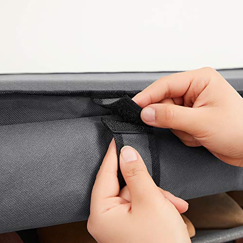 Scarpiera SONGMICS, 10 ripiani, scarpiera per ingresso 28 x 88 x 160 cm con rivestimento in tessuto, sottile, struttura in metallo, grigio RXJ36G01 - Immagine 5