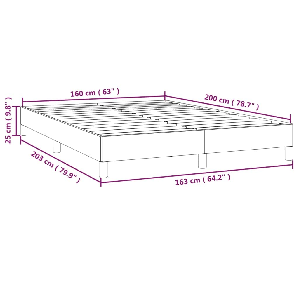 vidaXL Giroletto Senza Materasso Tortora 160x200 cm in Tessuto